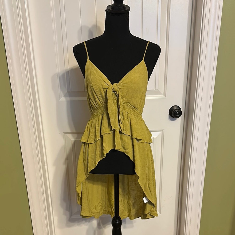 Trendy Mustard Layered Dress